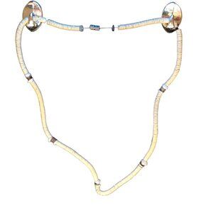 Cream Puka Shell Necklace Skinny Beads with Accents Hawaiian Beach Surfer Y2K